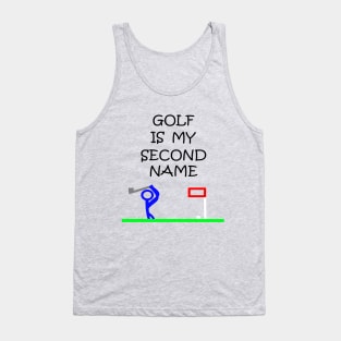 Stick Figure Golf Tank Top